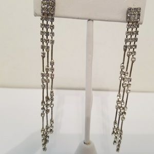 Gold Chandelier earring, crystal stones